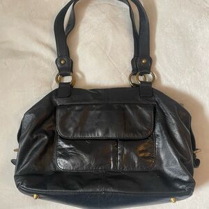 HOBO Black Leather Shoulder Bag